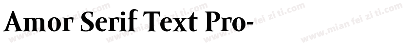 Amor Serif Text Pro字体转换